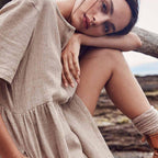 JuliaFashion - Short Sleeve Solid Midi Summer Dress