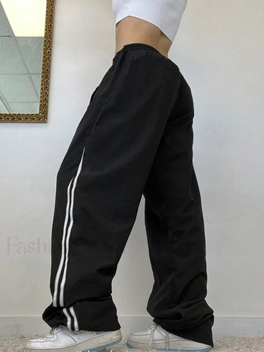 Side Stripe Wide Leg Pants Wide Leg Pants