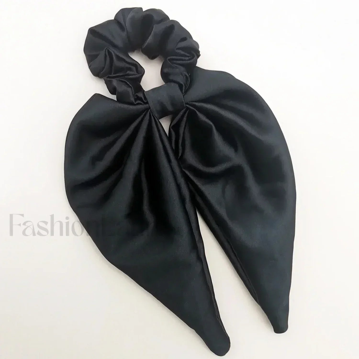 Silky Ribbon Elegant Solid Color Vintage Hair Ring Christmas Hair Accessory Black