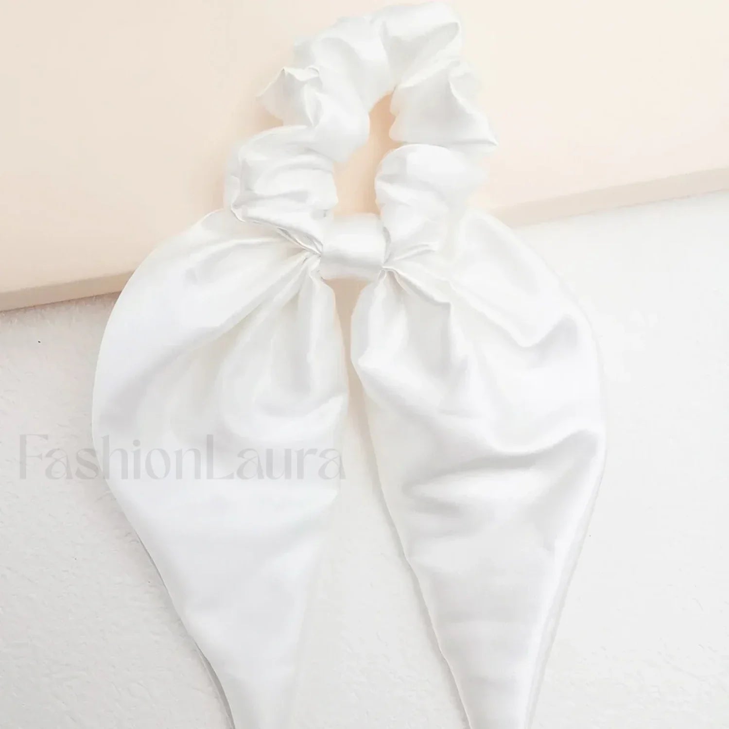 Silky Ribbon Elegant Solid Color Vintage Hair Ring Christmas Hair Accessory