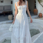 Simple Elegant Square Neck Floral Dress