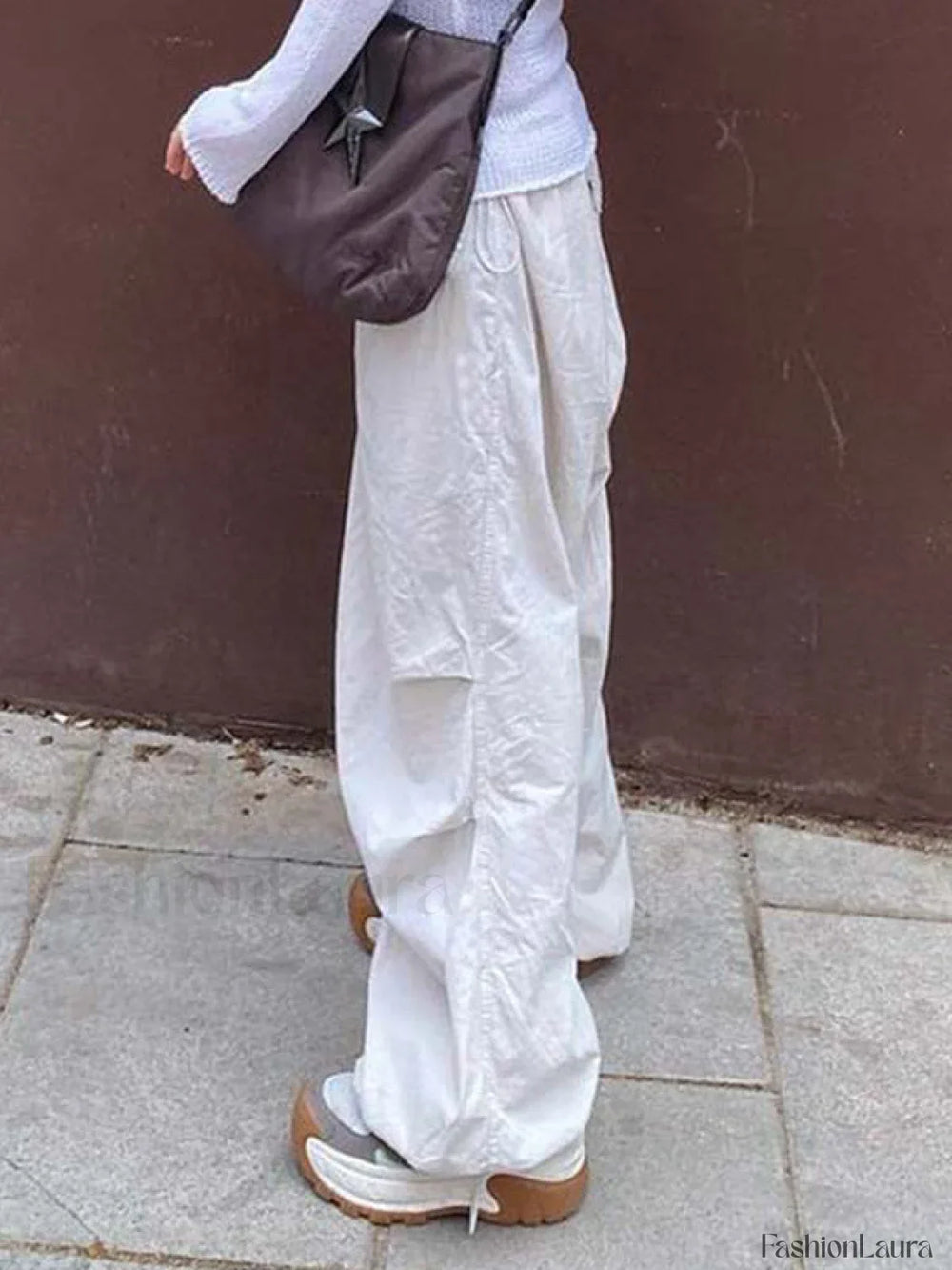 Size Friendly Low Waist Parachute Cargo Pants Cargo Pants