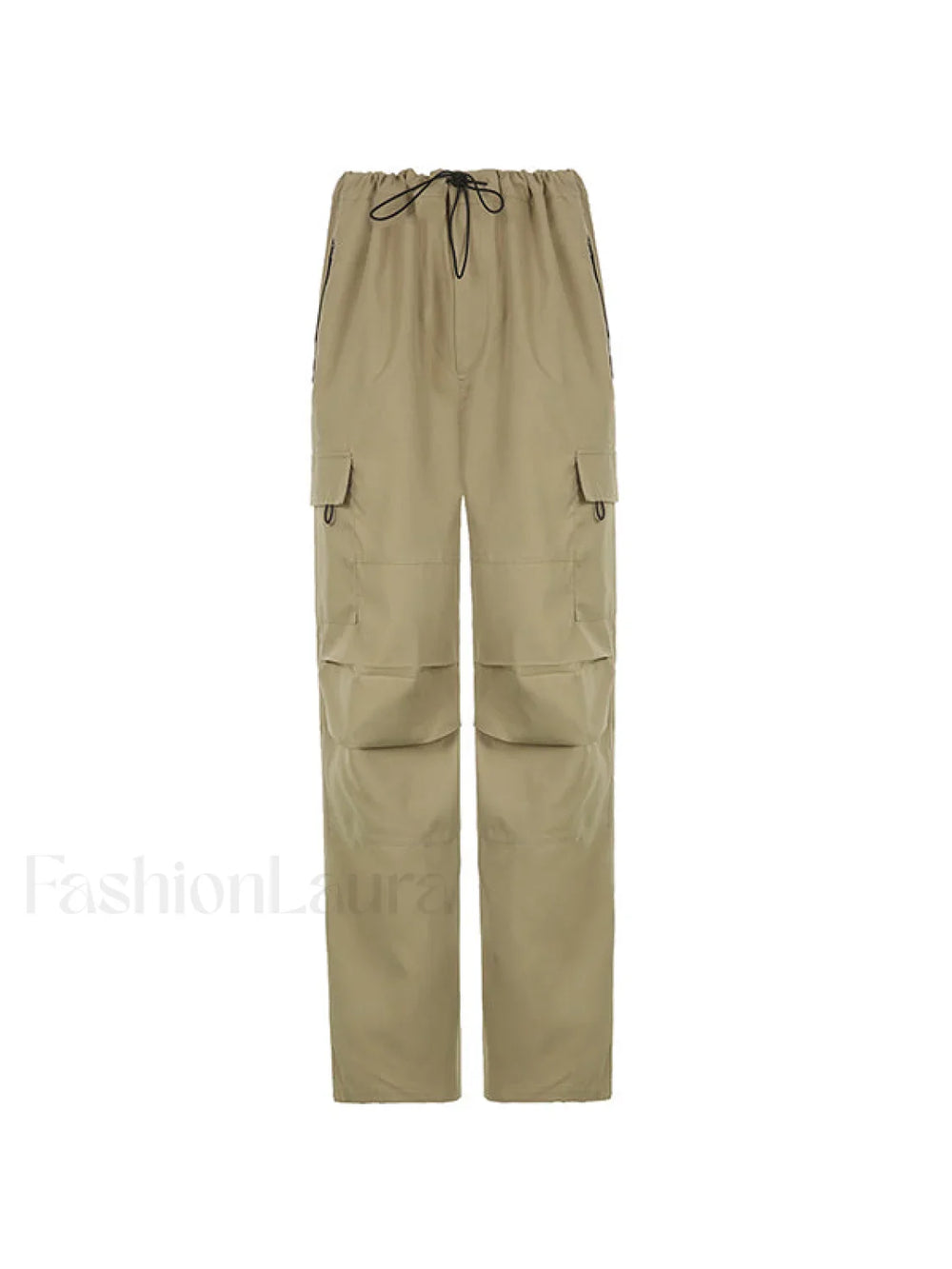 Size Friendly Low Waist Parachute Cargo Pants Cargo Pants