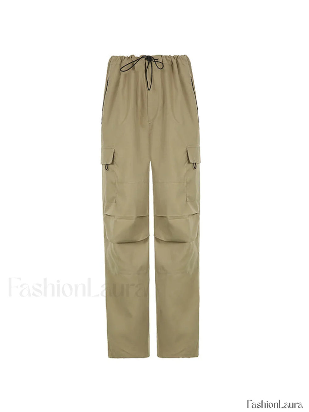 Size Friendly Low Waist Parachute Cargo Pants Cargo Pants