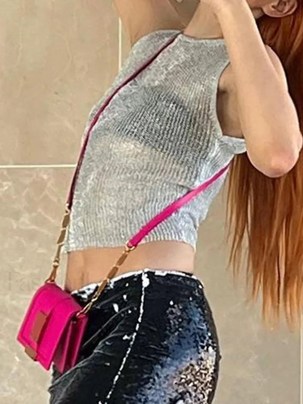 Sleeveless Knit Tank Top Tops&Tees