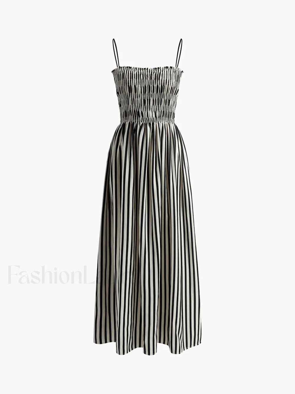 Sleeveless Pinstripe Long Dress Dresses