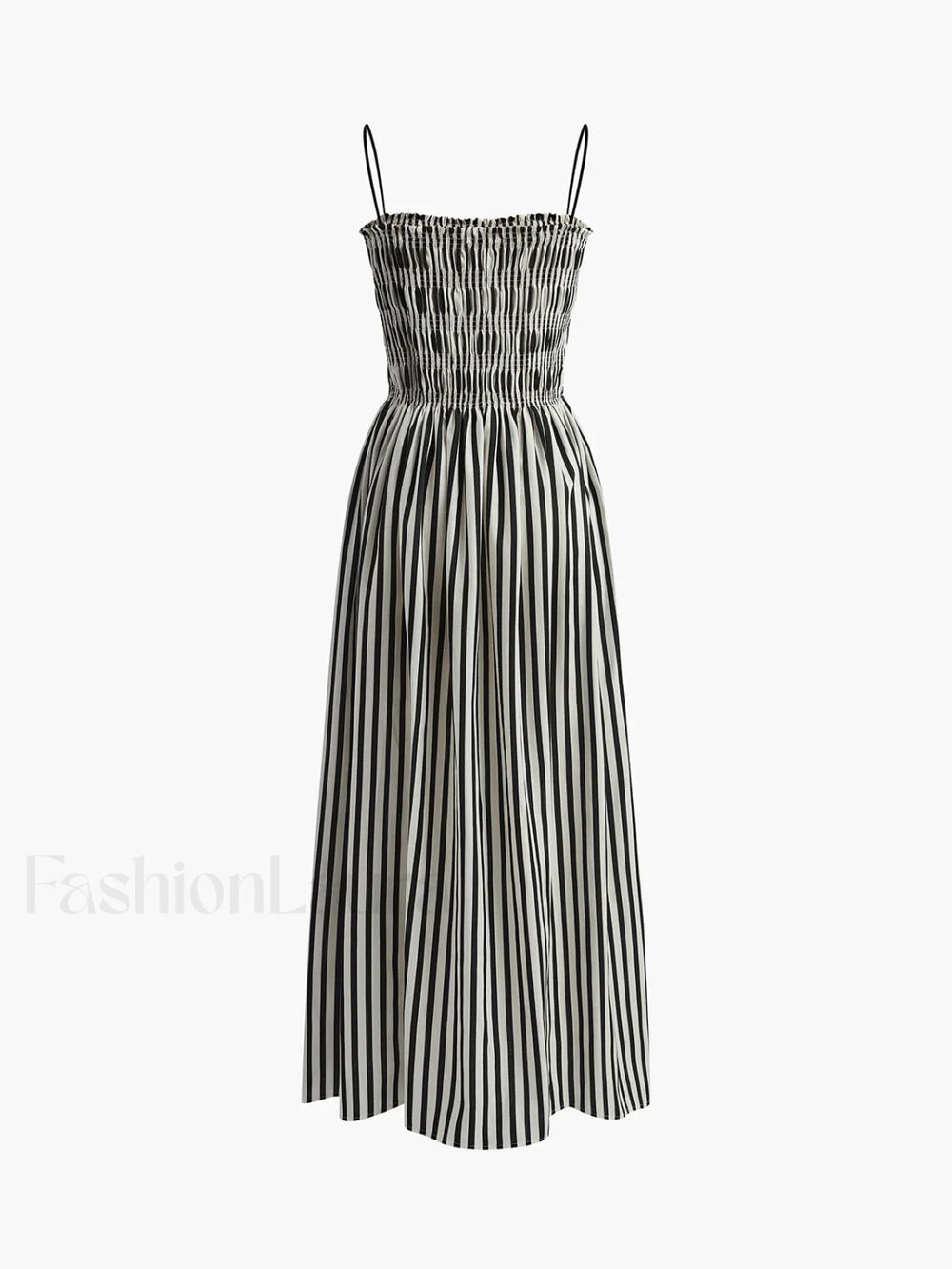 Sleeveless Pinstripe Long Dress Dresses