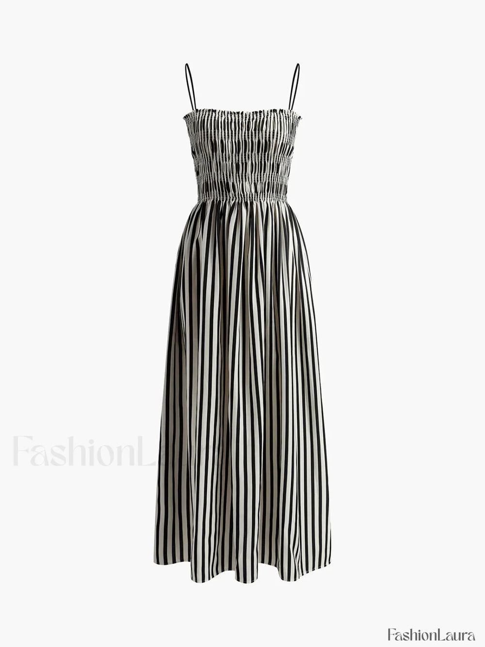 Sleeveless Pinstripe Long Dress Dresses