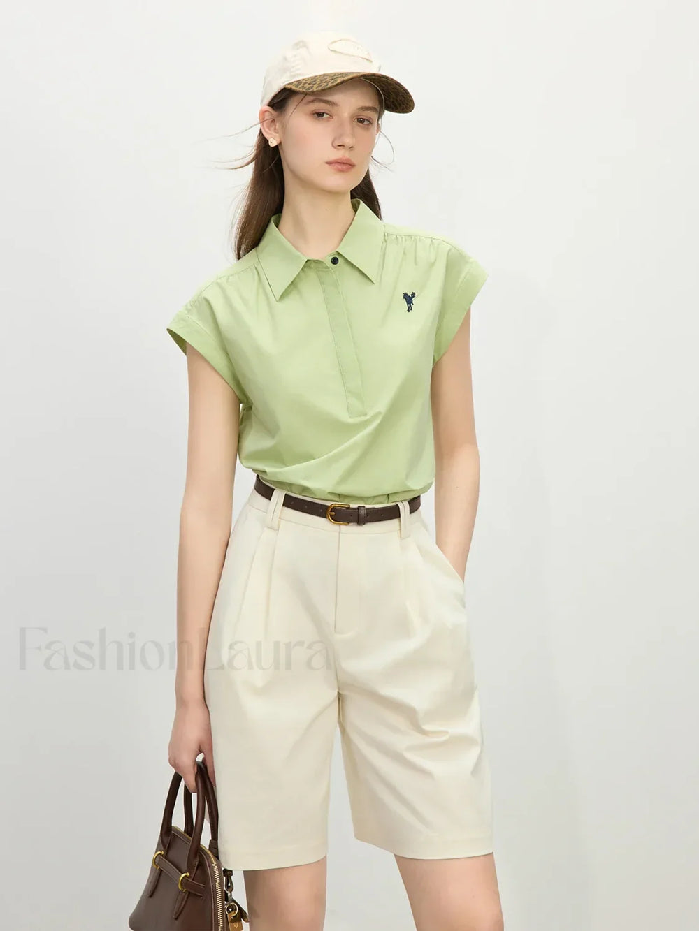 Sleeveless Pony Embroidery Polo T Shirt