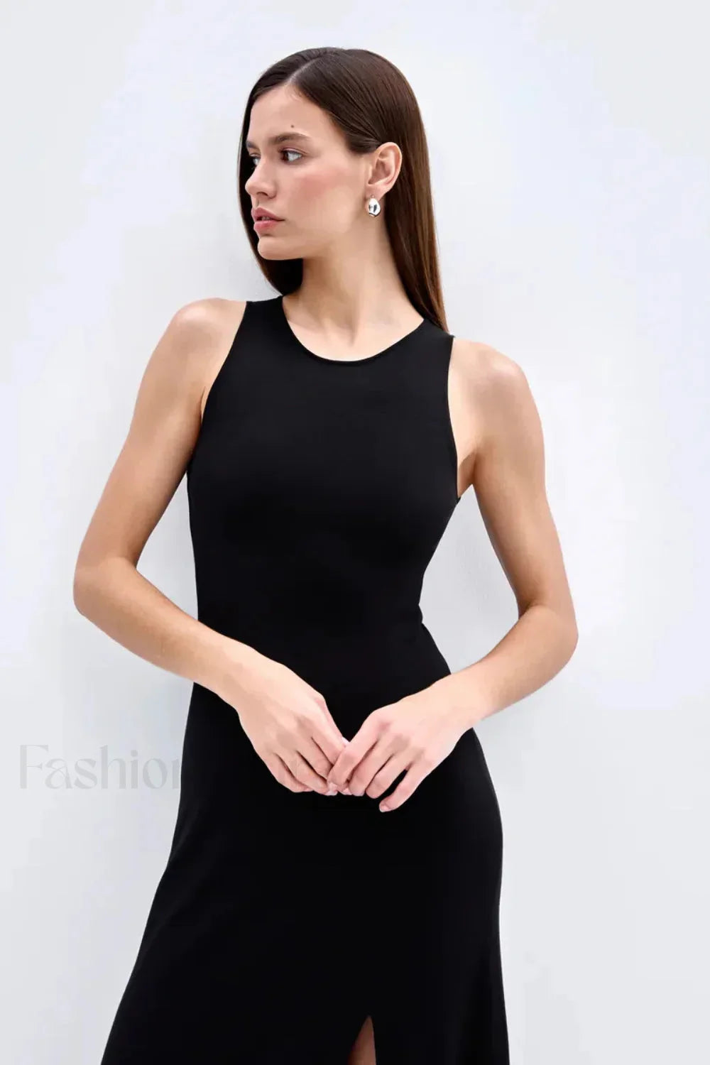 Sleeveless Split Bodycon Work Dress