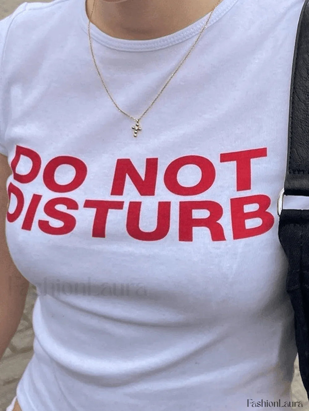 Slogan Print White Crop Top Tops&Tees