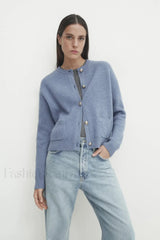 Soft Knit Tweed Style Cardigan