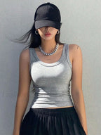 Soft Knitted Camisole Sexy Tank Top Sleeveless Summer Crop Top
