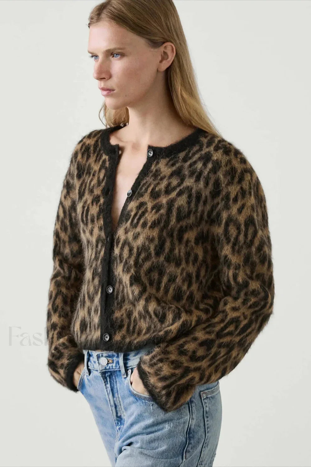 Soft Waxy Round Neck Cardigan