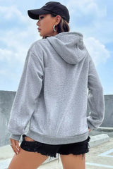 Solid Color Casual Pocket Hoodie
