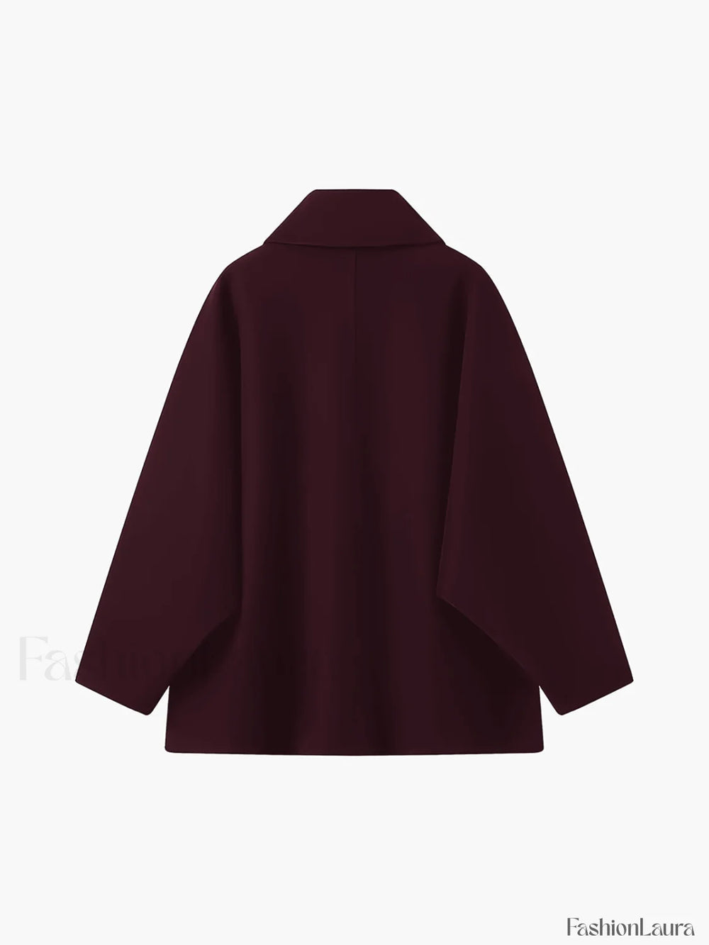 Solid Oversized Pocket Button Coat Wool Coats