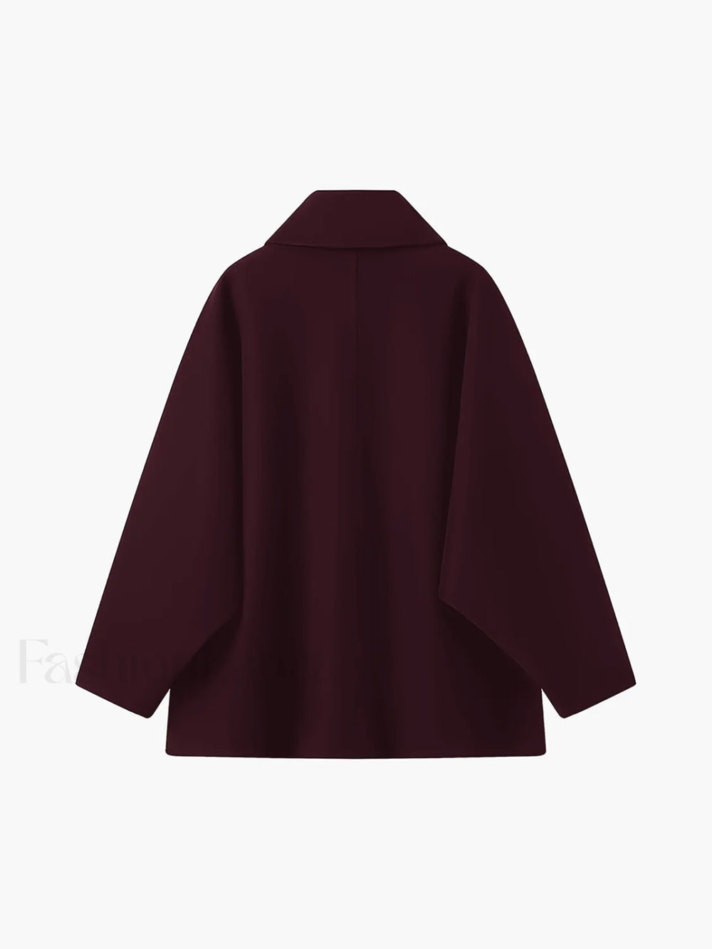 Solid Oversized Pocket Button Coat Wool Coats