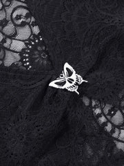 Split Lace Cropped Long Sleeve Blouse Shirts