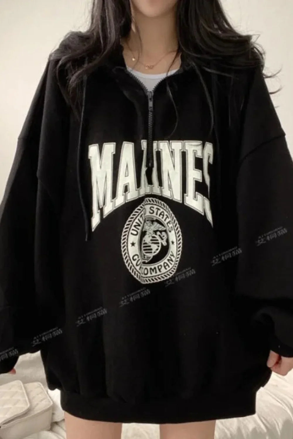 Spring Autumn Fashion Hoodie Black / M(40 50kg)