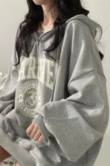 Spring Autumn Fashion Hoodie Grey / M(40 50kg)