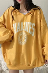 Spring Autumn Fashion Hoodie Yellow / M(40 50kg)