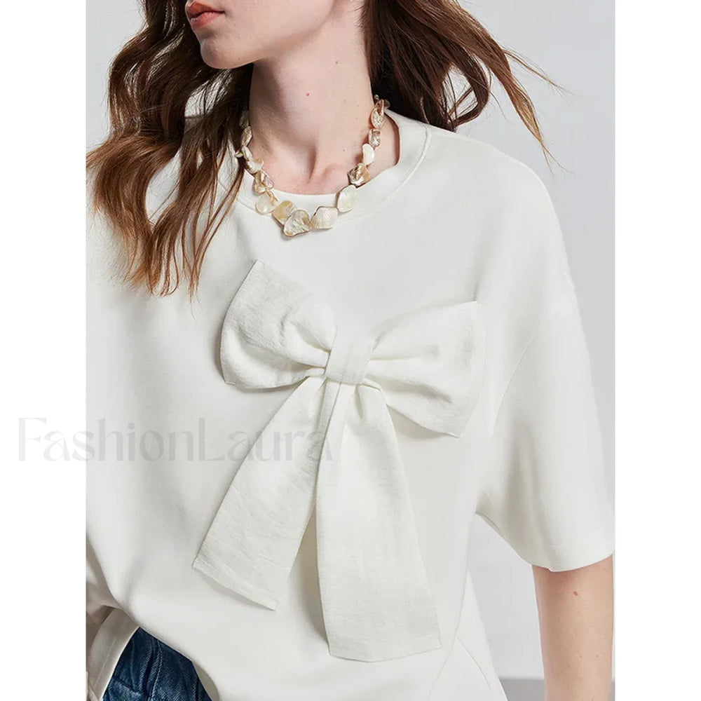 Spring New Short Sleeve Cotton T Shirt White / S