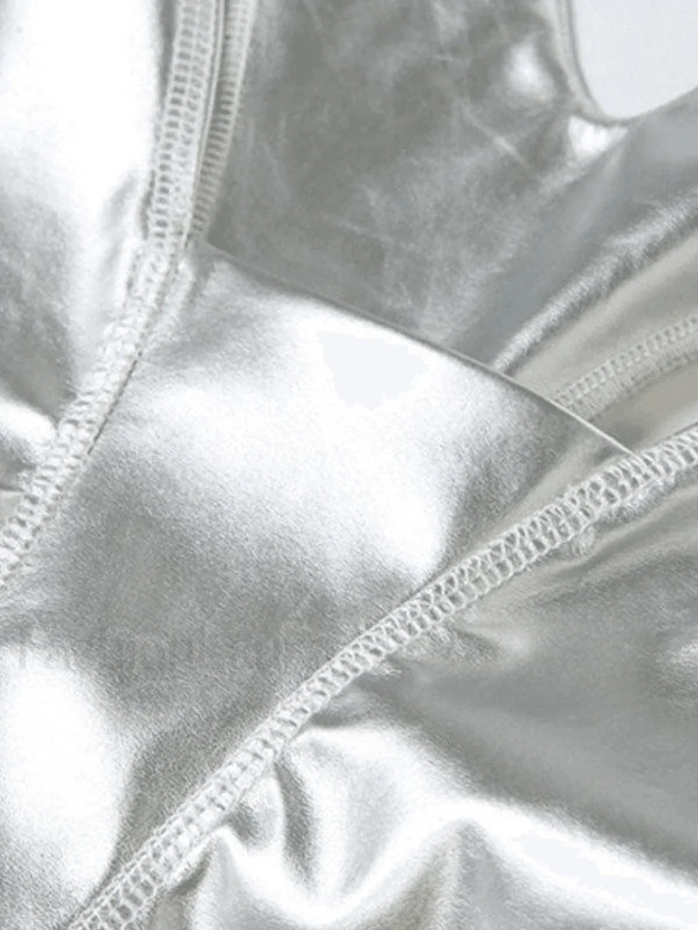 Stacked Low Waist Pu Pants Pants