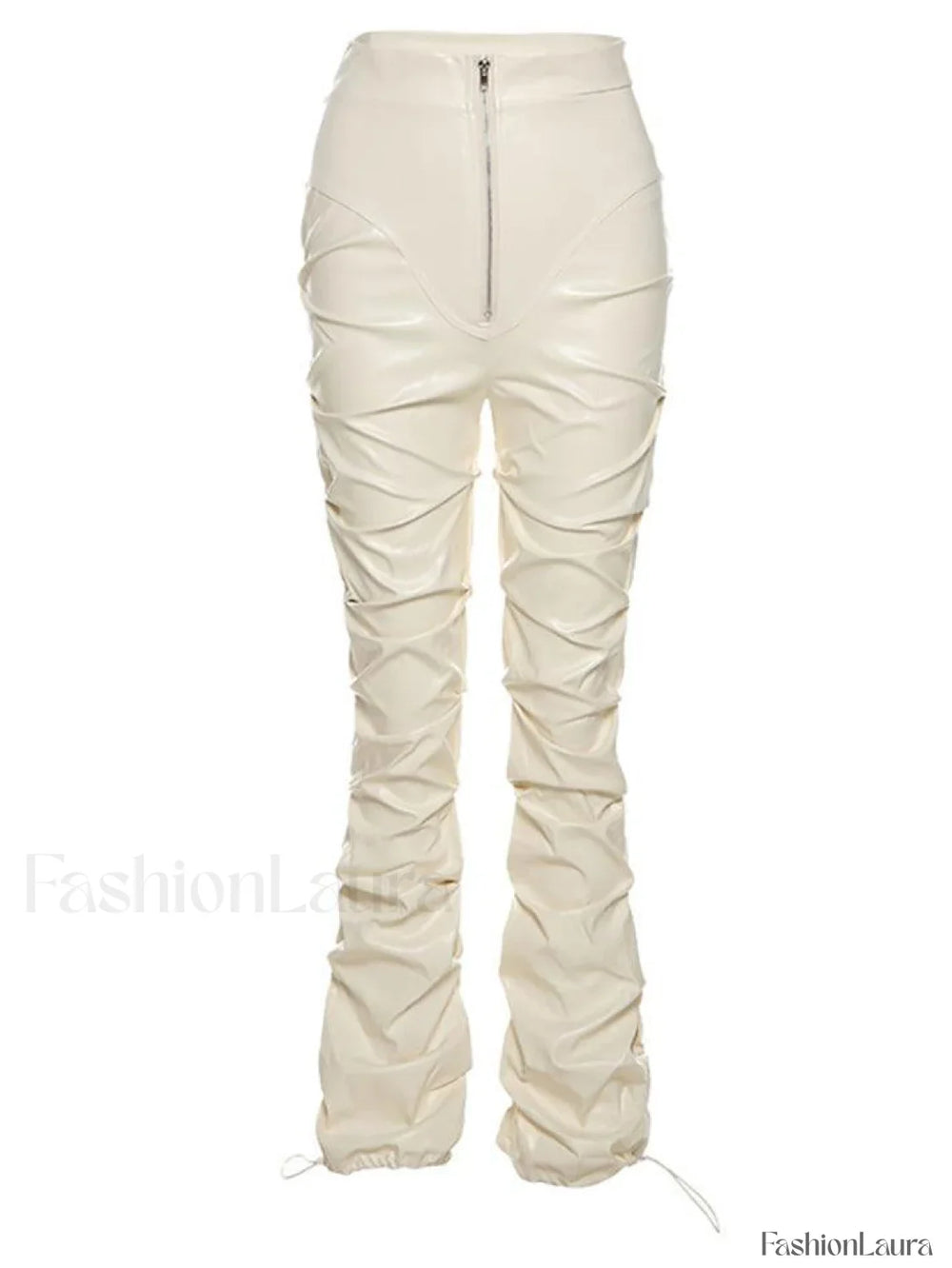 Stacked Pu Pants Pants