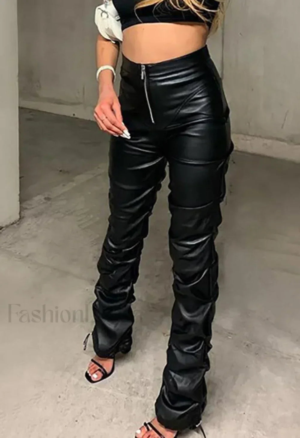 Stacked Pu Pants Black / S Pants