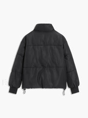 Stand Collar Zip Trendy Up Puffer Coat Winter Coats