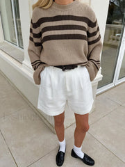 Stay Lifted Graceful Stripe Sweater Sweaters L