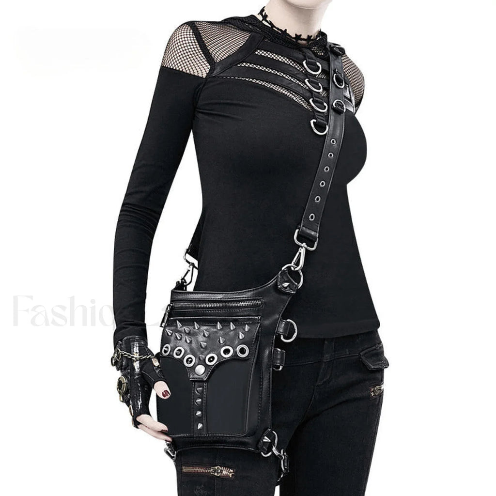 Steampunk Thigh Vintage Gothic Rivet Rock Retro Pack Waist Fanny Bag
