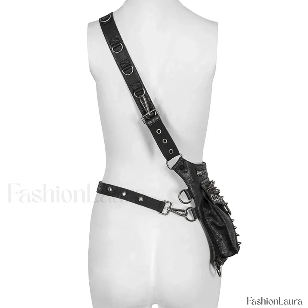 Steampunk Thigh Vintage Gothic Rivet Rock Retro Pack Waist Fanny Bag