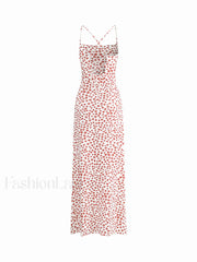 Strappy Floral Print Crisscross Flowy Long Sundress Dresses