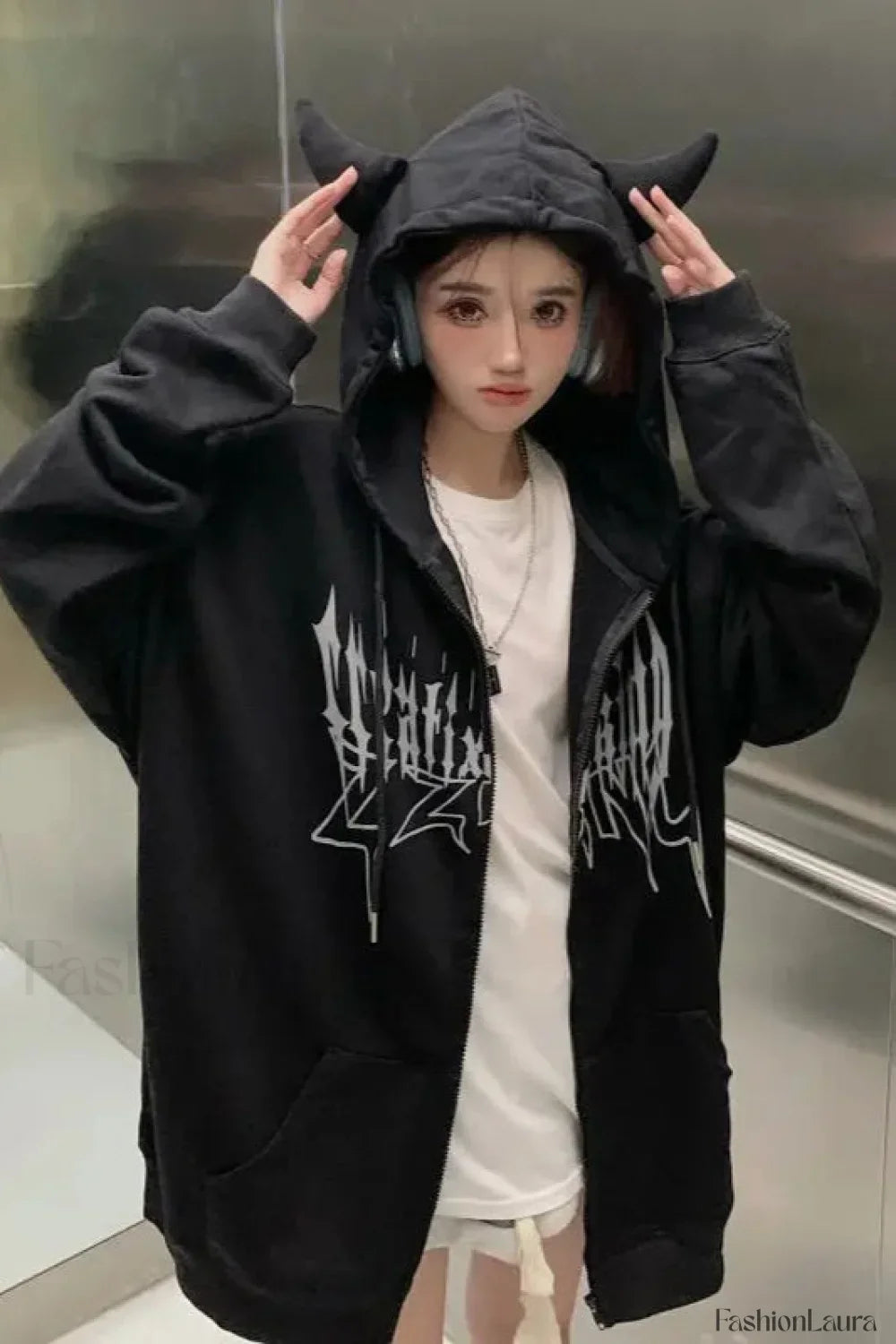 Streetwear Harajuku Hooded Zipper Hoodie