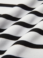 Striped Crop Bodycon Knit Top Knit Tops