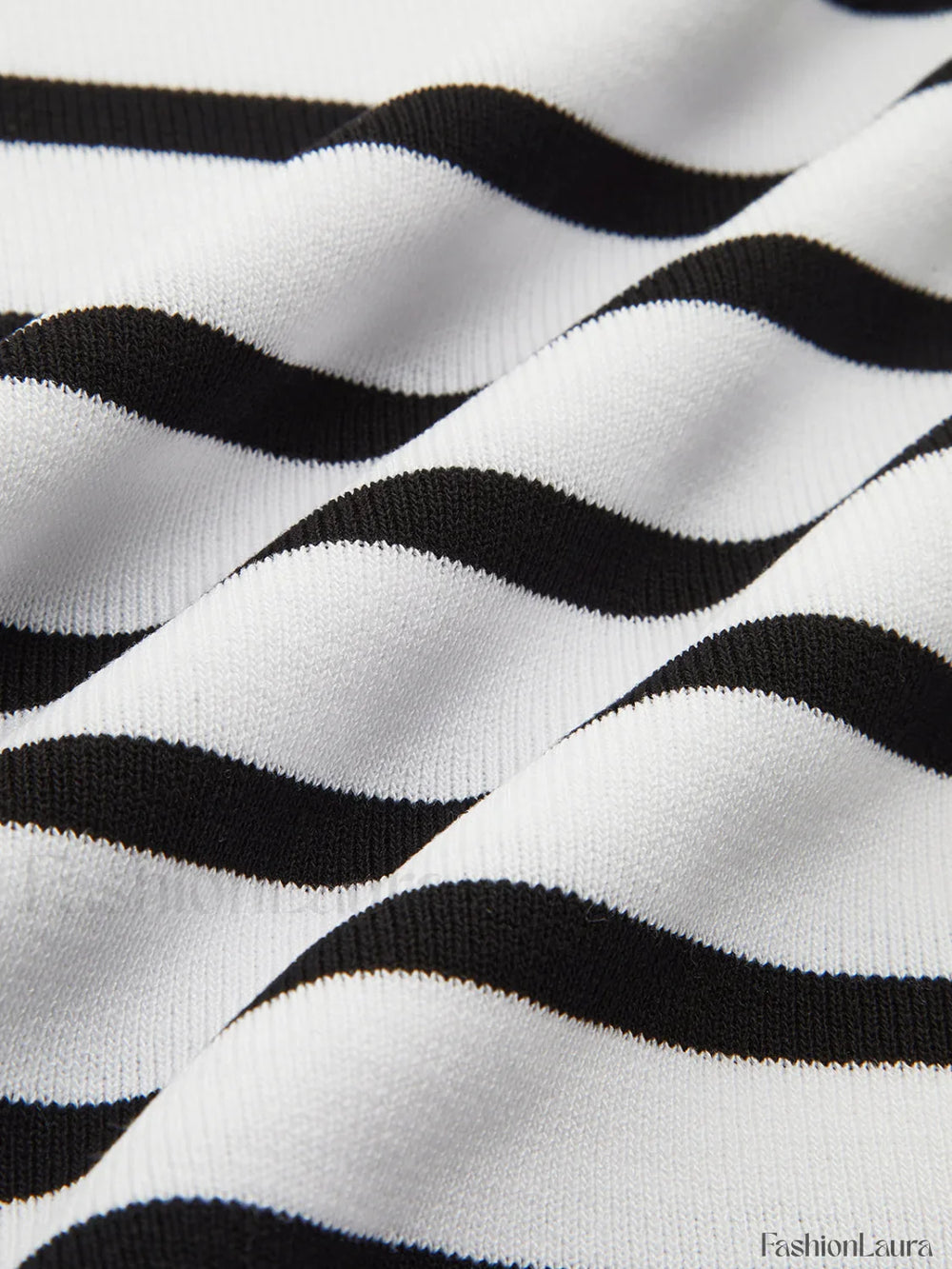 Striped Crop Bodycon Knit Top Knit Tops