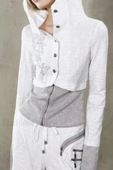 Subculture Embroidered Hooded Hoodie