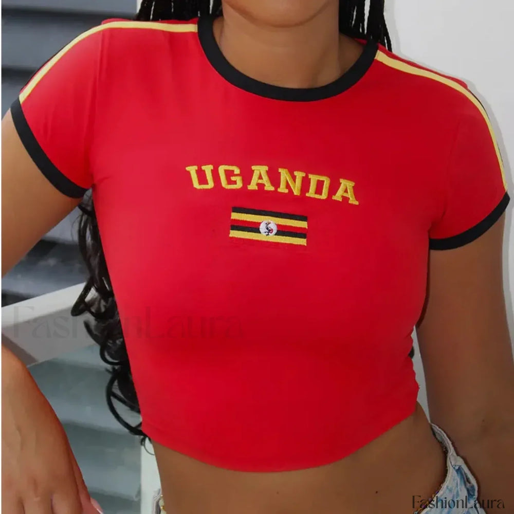 Summer Aesthetics Gothic Y2K Street Fashion T Shirt red / S