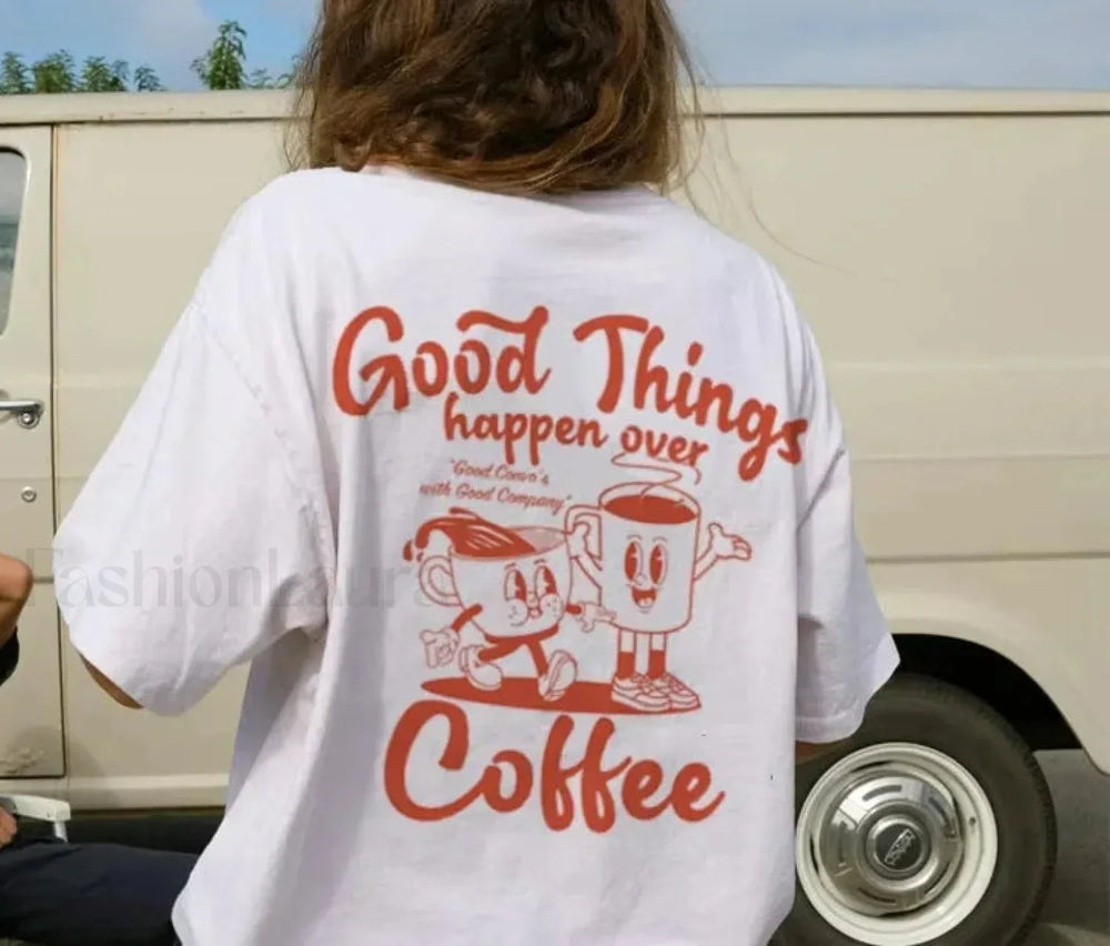 Summer Coffee Inspirational T Shirt white / S