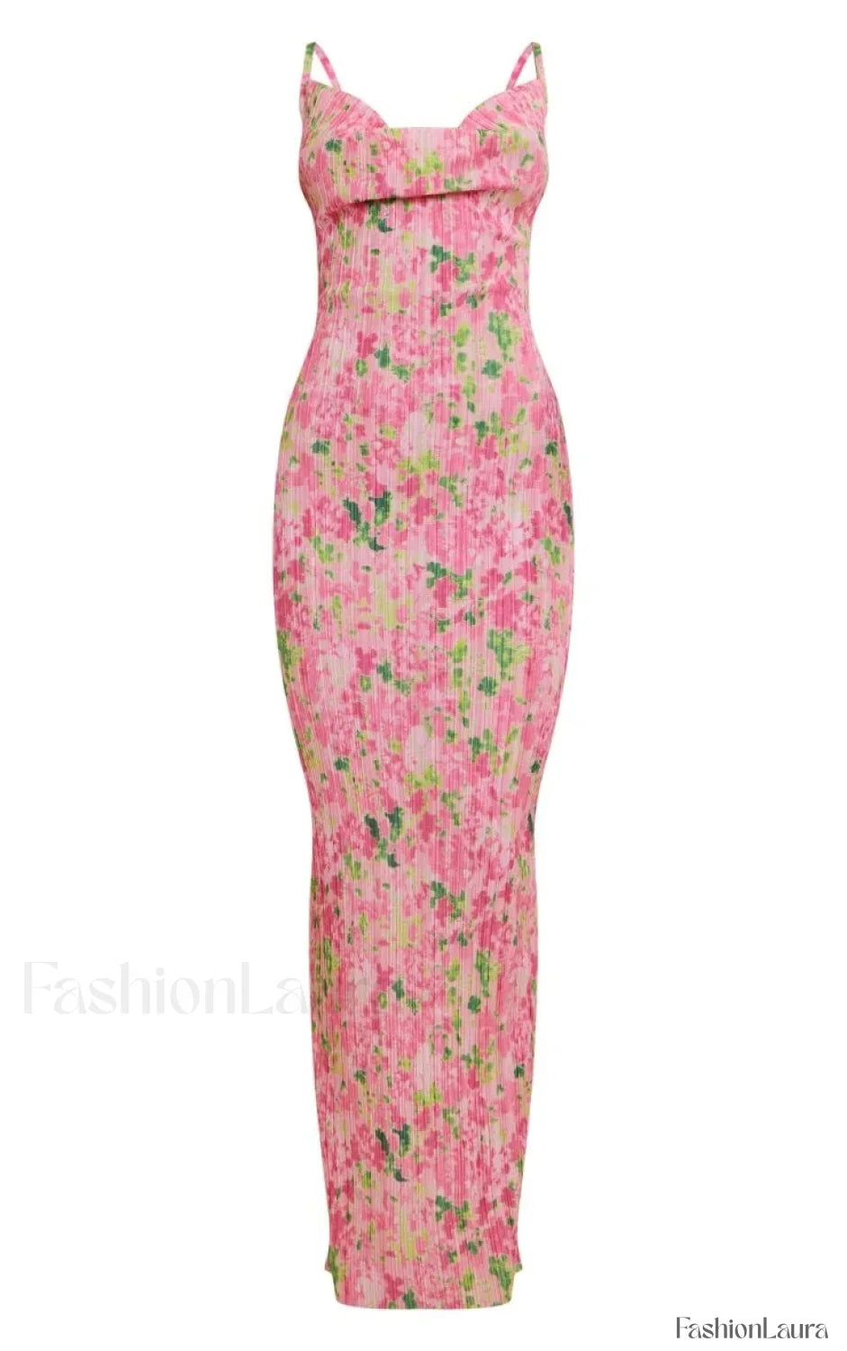 Summer Elegant Sexy Spaghetti Striped Sleeveless Party Maxi Dress rose red / S