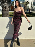 Summer Floral Print Backless Floral Dress