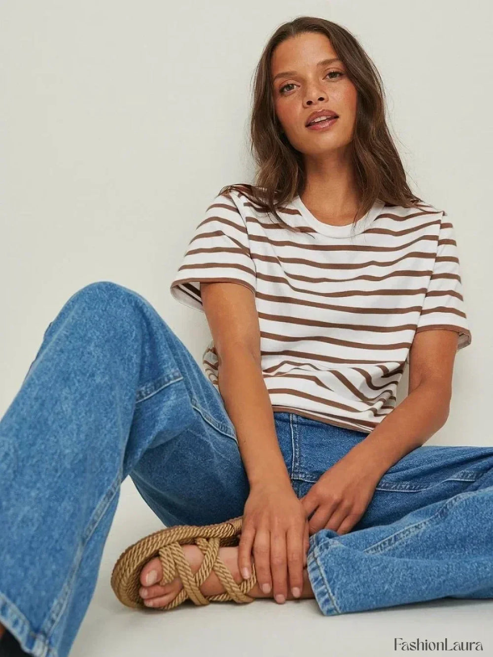 Summer Striped Knitted T Shirt