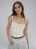 Sweet Lace Up Halter Crop Top APRICOT / S