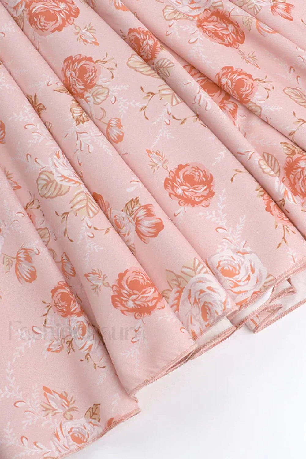 Sweet Wind Slim Print Neck A Line Floral Dress