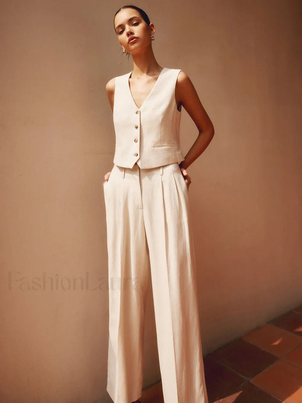 Tailored Button Graceful Suit Waistcoat Vests