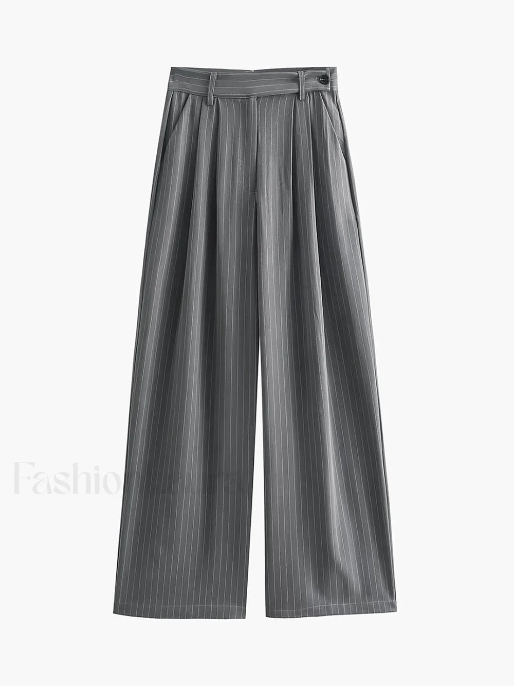 Tailored Pinstripe Graceful Wide Leg Pants Pants