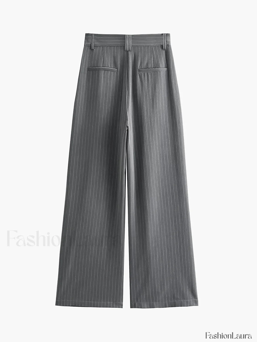 Tailored Pinstripe Graceful Wide Leg Pants Pants