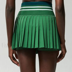Tennis Pleated Sporty Pocket Skirt Dark green / S