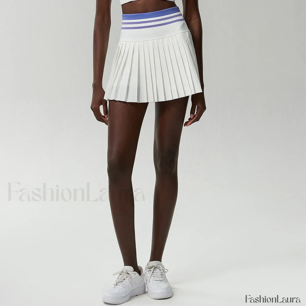 Tennis Pleated Sporty Pocket Skirt White / S